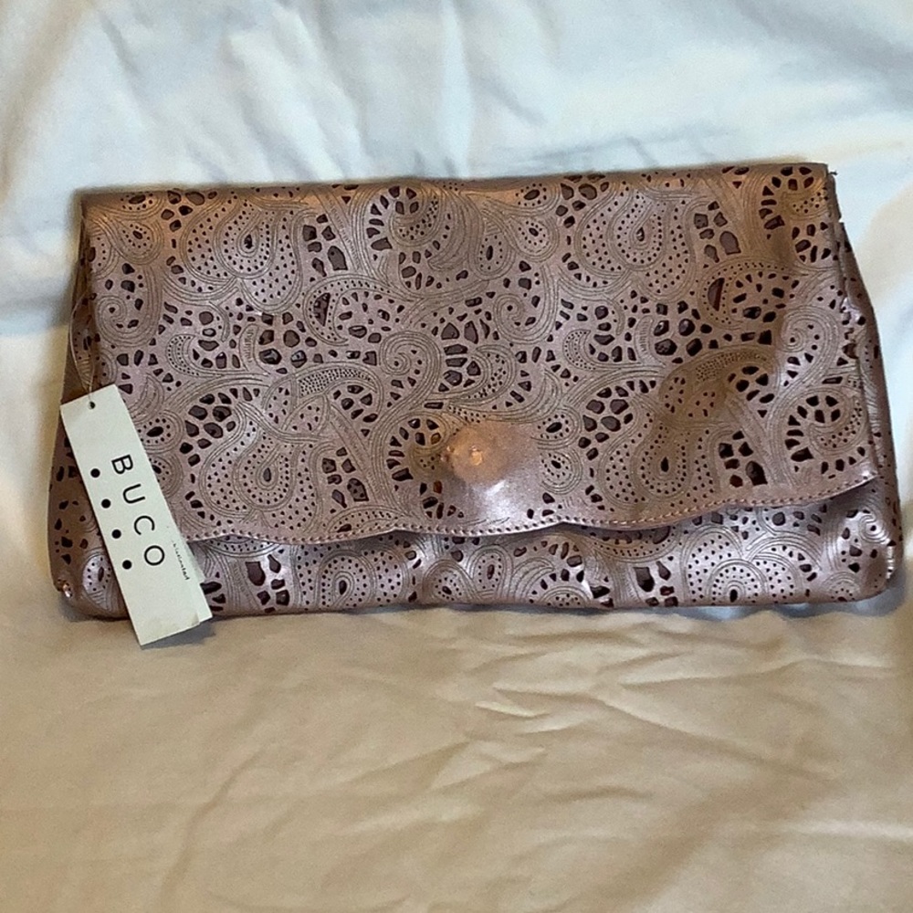 NWT Buco Vegan Leather Clutch